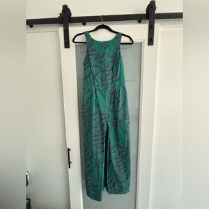 Porridge Green Patterned Jumpsuit